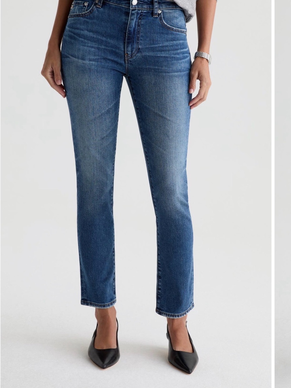 AG Mari Mid Rise Slim Straight Jeans 28